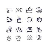 Election politics voting icons vector design