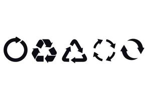 Recycle icons set vector design