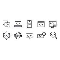 Programming Icons vector design