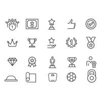 Fitness and Sports Related Vector Line Icons