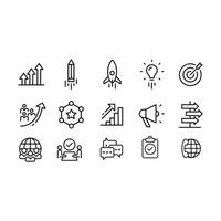 Project Launch Icons vector design