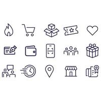 shopping and e commerce icons vector design