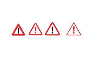 EXCLAMATION triangle traffic sign vector design