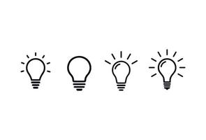 lightbulb icons vector design