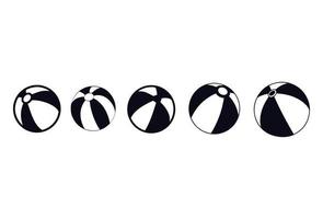 diseño de vectores de iconos de pelota de playa