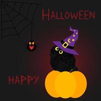 happy halloween poster vector