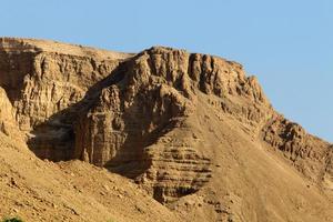 Mountains and rocks in the Judean Desert in the territory of Israel. photo