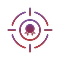 target medal logo gradient design template icon element vector