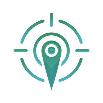 target location logo gradient design template icon element vector