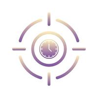 target clock logo gradient design template icon element vector