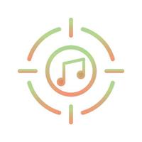 target music logo gradient design template icon element vector