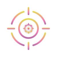 target compass logo gradient design template icon element vector