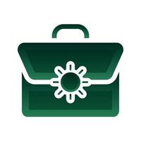 sun suitcase logo gradient design template icon element vector