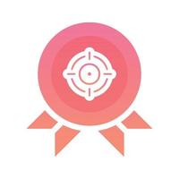 target medal logo gradient design template icon element vector