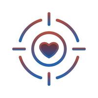 target love logo gradient design template icon element vector