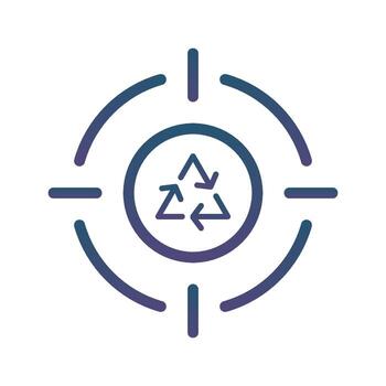 target recycle logo gradient design template icon element vector