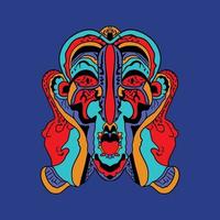 unique creative head design abstract colorful multicolor cubism surrealism style artwork premium vector