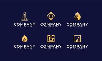 conjunto de colección de diseño de logotipo de empresa de inspiración vector