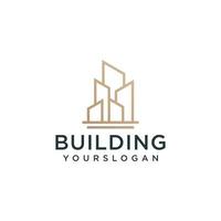 Building architecture logo and business card design inspiration vector