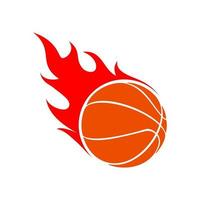 Fire basketball vector