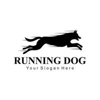 running dog logo vector