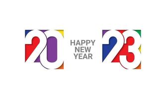 2023 Happy New Year Text Design Vector. vector