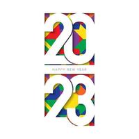 2023 Happy New Year Text Design Vector. vector