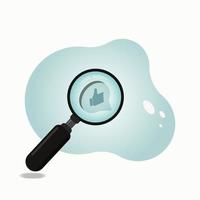 Magnifying glass looking for like icon vector illustration