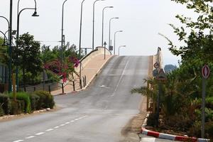 Haifa Israel April 1, 2019. Large road bridge across the river. photo