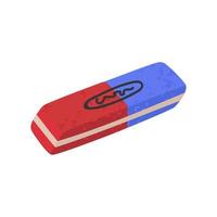 Vector colorful illustration of Eraser isolated on white background