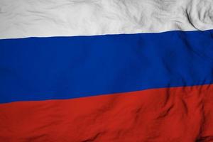 bandera rusa en renderizado 3d foto