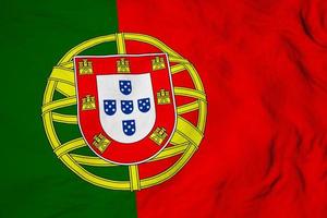 Portuguese flag in 3D rendering photo