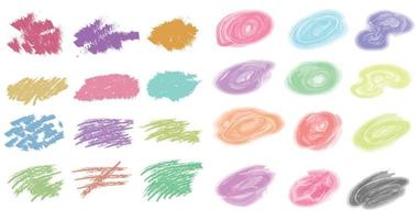 Abstract elements brush collection vector