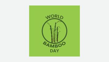 World bamboo day banner vector