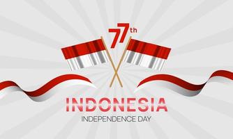 día de la independencia de indonesia 17 de agosto 77 años fondo de independencia de indonesia vector