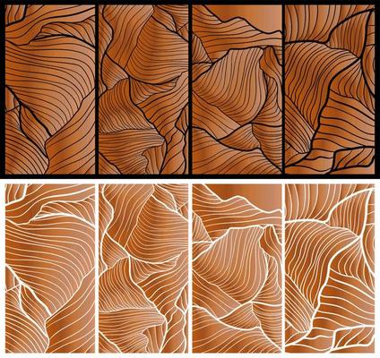 Abstract art background with gold gradient line pattern bac