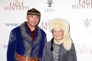LOS ANGELES, OCT 18 - Nurgaiv Rys, Aisholpan Nurgaiv at the The Eagle Huntress Premiere at the Pacific Theatres at The Grove on October 18, 2016 in Los Angeles, CA photo