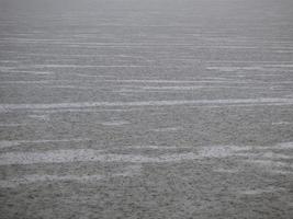 Heavy rain around the pool. photo