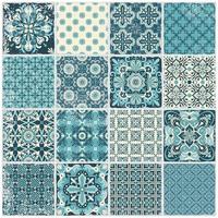 Azulejos tradicionales portugueses ornamentados. patrón vintage para diseño textil. vector