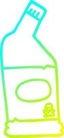 cold gradient line drawing cartoon bleach cleaner vector