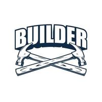 Builder simple logo concept vector