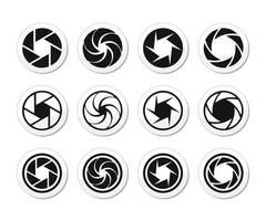Camera Shutter Icons Set. Camera Shutter Aperture Vector Set.