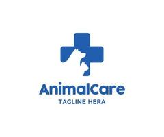 plantilla de logotipo de cuidado de mascotas animales vector