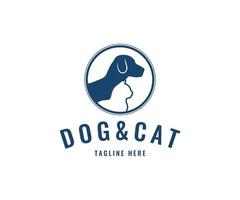 plantilla de logotipo de tienda de mascotas de animales vector