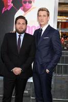 LOS ANGELES, AUG 15 - Jonah Hill, Miles Teller at the War Dogs Premiere at the TCL Chinese Theater IMAX on August 15, 2016 in Los Angeles, CA photo