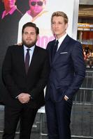 LOS ANGELES, AUG 15 - Jonah Hill, Miles Teller at the War Dogs Premiere at the TCL Chinese Theater IMAX on August 15, 2016 in Los Angeles, CA photo