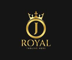 Luxurious Royal Logo Design. Letter J Logo Design Template. vector