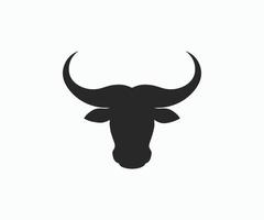 Ilustración de concepto de logotipo de vector de cabeza de toro, logotipo de cabeza de búfalo, logotipo de cabeza de tauro.