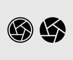 Creative Camera Shutter Aperture Icons Set. vector