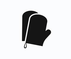 Oven Gloves Vector Icon Template.